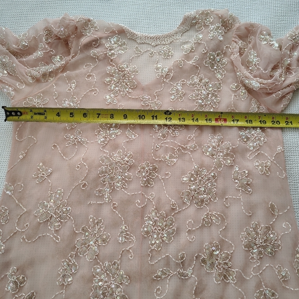 Jack Bryan 1970 Vintage Party Dress Pink Size 14 - Picture 3 of 12